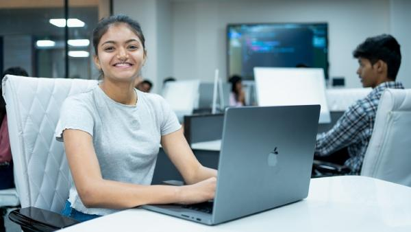 Young professional working remotely on Ecocys commerce systems